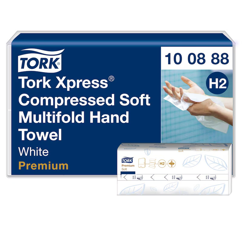 Essuie-mains compressés interfoliés Premium pliés en M TORK Xpress