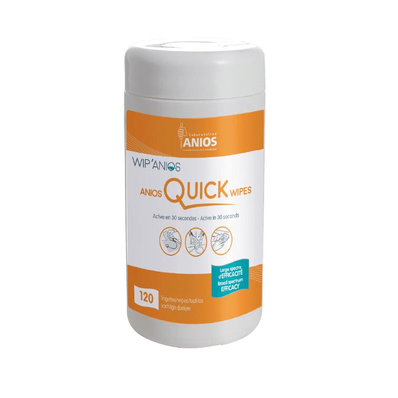 [686131] Lingettes désinfectantes ANIOS Quick Wipes en boite distributrice