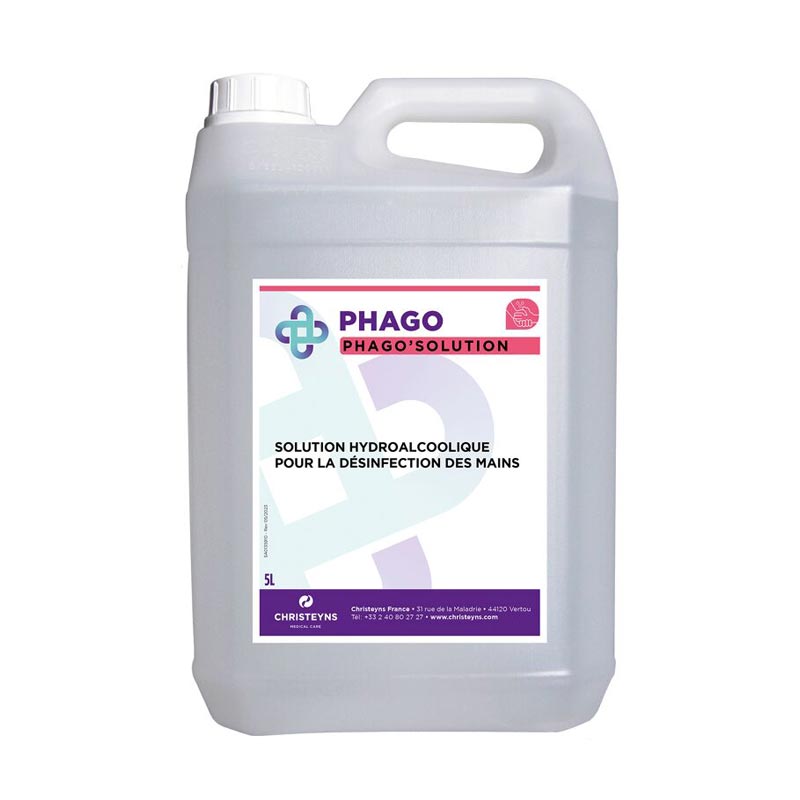 [878005] Solution hydroalcoolique désinfection mains Phago'Solution 5 L