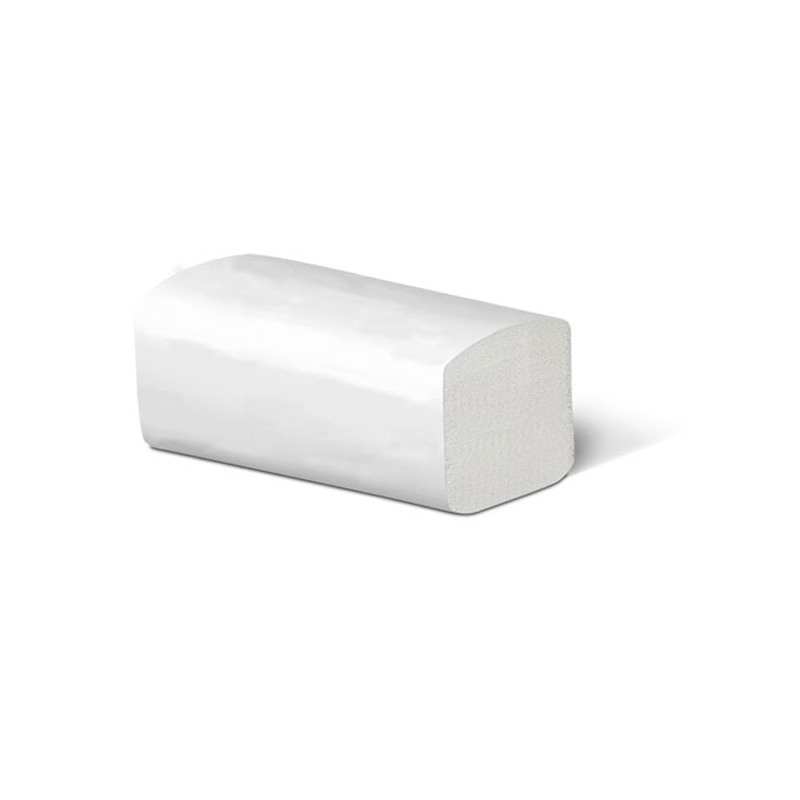 [9709] Essuie-mains blanc plié en W Écolabel - 30 paquets