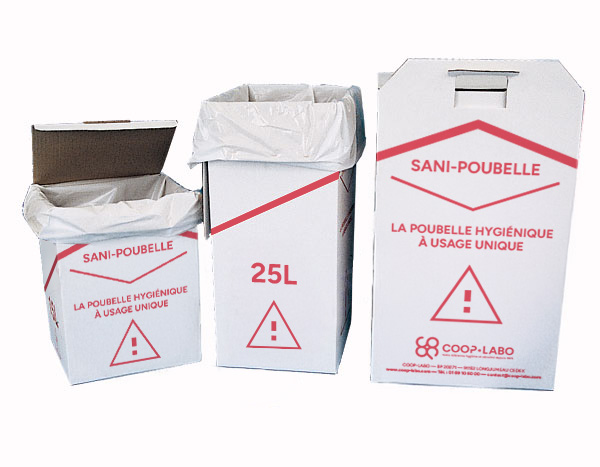 Sani-poubelles 25 L collecteurs pour déchets pollués non à risques