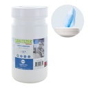 Lingettes nettoyantes désinfectantes bleues SANITIZER, boite de 200